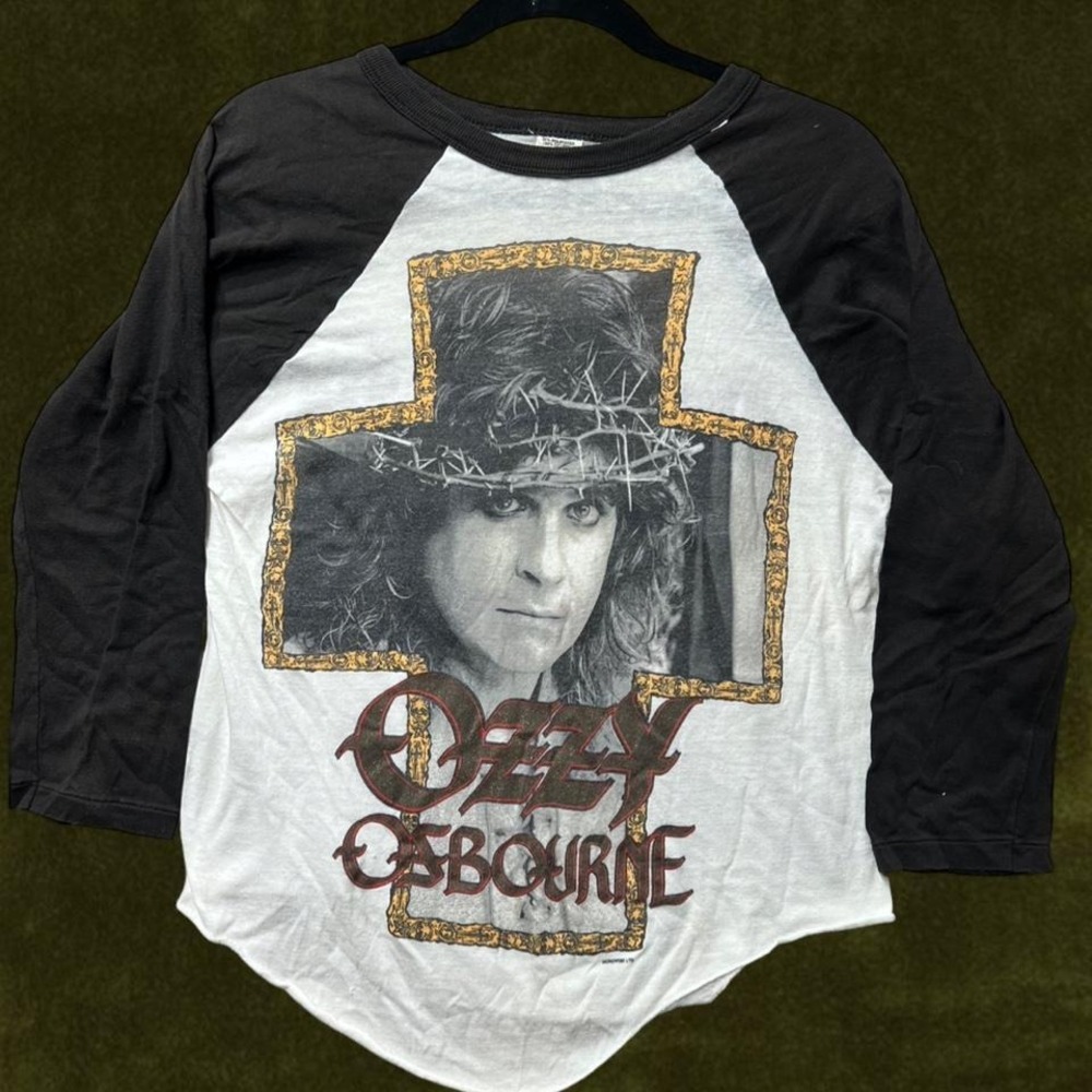Vintage 1988 Ozzy Osbourne No Rest For The Wicked Raglan Size M